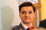 Nadinsp. Irena Doroszkiewicz witana z honorami w opolskiej komendzie