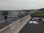 Samochód doszczętnie spłonął na autostradzie A4