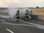 Samochód doszczętnie spłonął na autostradzie A4