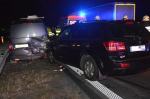 Zderzenie 4 samochodów na autostradzie A4