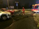 Zderzenie opla i nissana. Jedna osoba ranna.