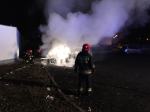 Nocny pożar samochodu na Zaodrzu