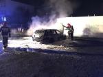 Nocny pożar samochodu na Zaodrzu