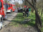 Kolizja na ul. Wrocławskiej z udziałem dwóch samochodów i rowerzysty