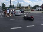 Wypadek na Zaodrzu. Motocyklista w szpitalu.