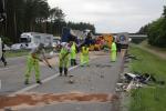 Zderzenie 6 ciężarówek na A4. Autostrada zablokowana.
