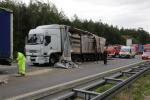 Zderzenie 6 ciężarówek na A4. Autostrada zablokowana.