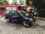 Pożar mercedesa przy ul. Piastowskiej