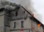 Pożar opuszczonego budynku w Lewinie Brzeskim