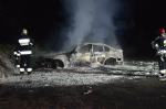 Nocny pożar BMW przy kąpielisku Bolko