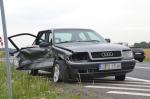 Zderzenie volkswagena i audi na "grzybku"