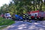 Zderzenie 3 pojazdów pomiędzy Skarbiszowem a Borkowicami