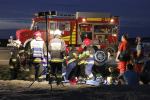 Wypadek na "grzybku". Trzy osoby poważnie ranne. 