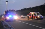 Zderzenie i dachowanie na autostadzie. Jedna osoba ranna.