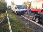 Dwie osoby ranne po zderzeniu citroena i hondy na ul. Strzeleckiej