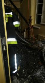 Duże straty po pożarze komendy policji