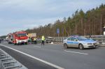 Wypadek na autostradzie A4. W akcji śmigłowiec LPR.