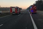 Wystrzał opony przyczyną groźnego wypadku na autostradzie A4