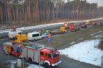 Zderzenie dwóch busów na autostradzie A4. Ranne 3 osoby.