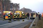 Zderzenie dwóch busów na autostradzie A4. Ranne 3 osoby.
