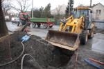 Wyciek gazu na ul. Jagiellonów. Robotnicy uszkodzili gazociąg.