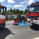 Wypadek na DW 414 we Wrzoskach. Zderzenie TIR-a z osobówką