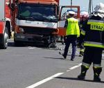 Wypadek na DW 414 we Wrzoskach. Zderzenie TIR-a z osobówką