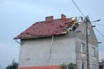 Bardzo silna burza w gminie Cisek, wiele domów bez dachów
