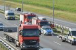  Zderzenie 6 samochodów na autostradzie A4