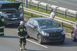  Zderzenie 6 samochodów na autostradzie A4