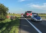 Kierowca ciężarówki poszkodowany w wypadku niedaleko Kluczborka