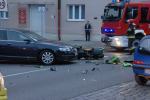 Zderzenie audi z motocyklem na Piastowskiej