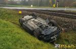 Groźny wypadek w Brzegu. Auto zatrzymało się na torach kolejowych. 