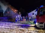 Pożar domu jednorodzinnego przy ulicy Górnej