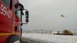 Wypadek na autostradzie A4. W akcji śmigłowiec LPR