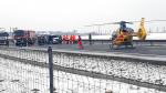 Wypadek na autostradzie A4. W akcji śmigłowiec LPR