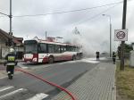 Pożar autobusu MZK na ulicy Tysiąclecia. Skrzyżowanie Częstochowska - Tysiąclecia zablokowane