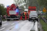 Śmiertelny wypadek w Zawadzie. Droga jest nieprzejezdna