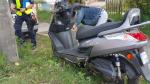 Wypadek z udziałem skutera i rowerzystki