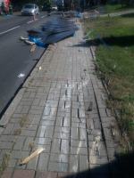 Ścięło tylko lampę oświetleniową