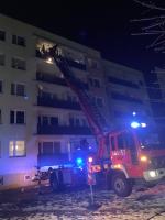 Pożar mieszkania na osiedlu Piastów w Zdzieszowicach, ranna lokatorka