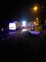 Kolizja samochodów w Grodźcu