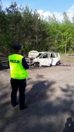 Tragedia pod Namysłowem. W spalonym aucie znaleziono ciała dwóch osób