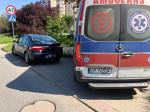 Zderzenie motocykla i osobówki na Prószkowskiej