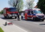 3-latek wjechał rowerkiem prosto pod jadący samochód. Wezwano śmigłowiec LPR