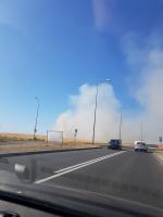 Trwa dogaszanie pożaru zboża przy obwodnicy północnej w Opolu