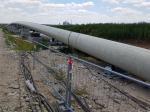 Trwają prace budowlane pod rzeką Odrą, związane z instalacją gazociągu Zdzieszowice-Wrocław