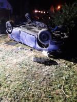 Dachowanie w Ścigowie. Jedna osoba w szpitalu