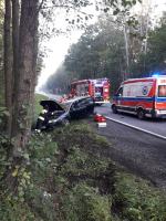 Gwoździce: zderzenie dwóch osobówek. Są utrudnienia w ruchu