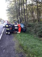 Gwoździce: zderzenie dwóch osobówek. Są utrudnienia w ruchu